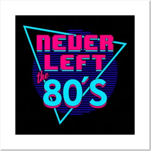 Never Left The 80's I Love The 80's Retro Slogan Posters and Art